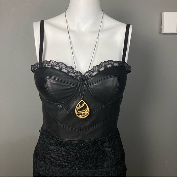 NWT Satya Necklace sun and moon amulet long gold tone large pendant statement - Picture 3 of 12